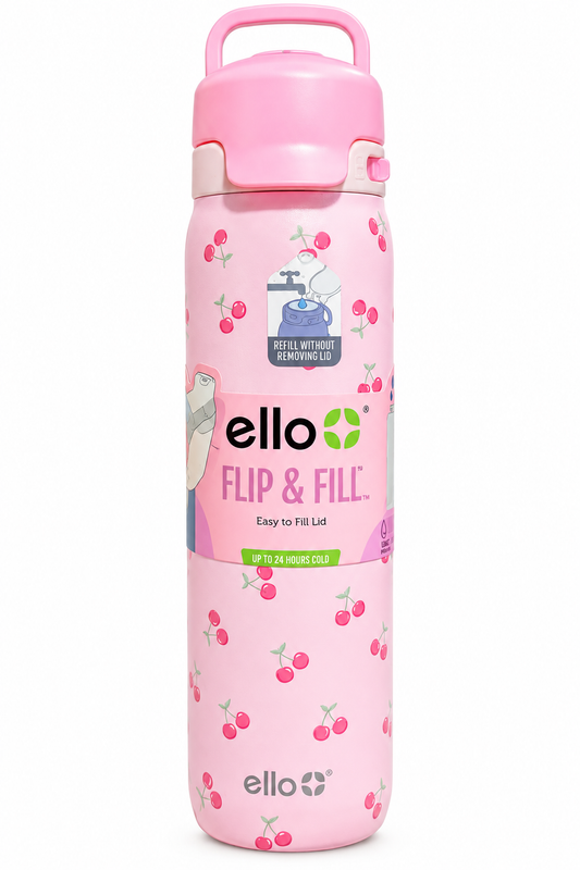 Termo ello flip & fill rosa cerezas 24 hrs cold