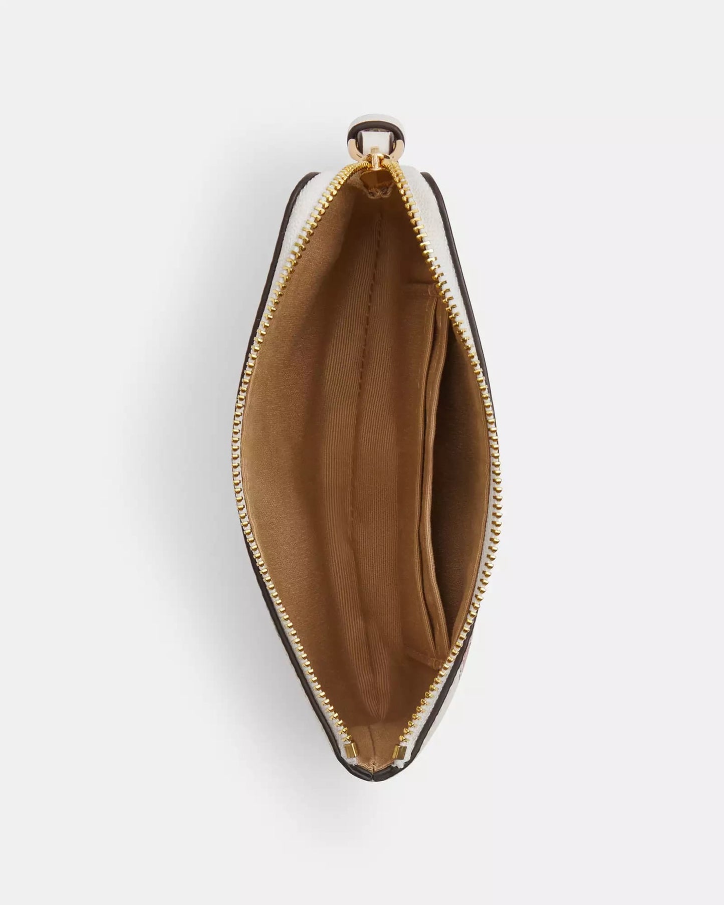 Muñequera Coach beige/crema, monogram y strap