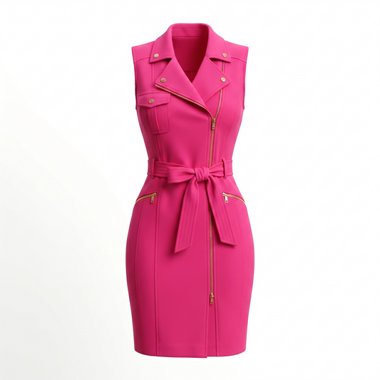 Vestido Calvin K Rosa formal