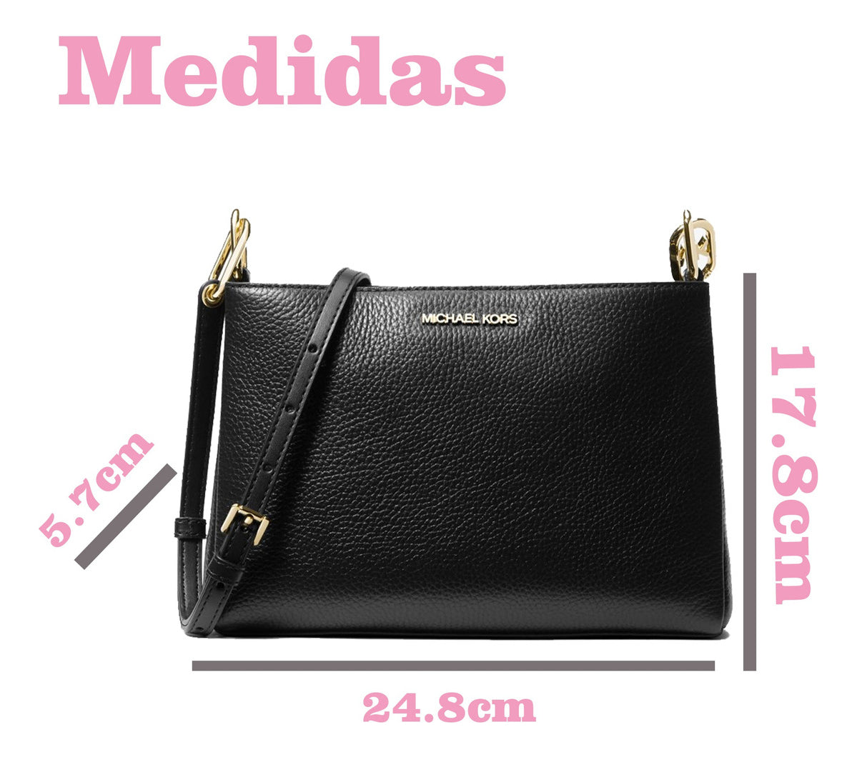 Crossbody a Michael K Trisha negra