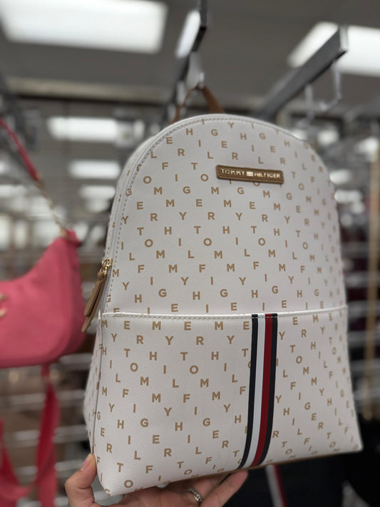 Backpack Tommy H beige con camel