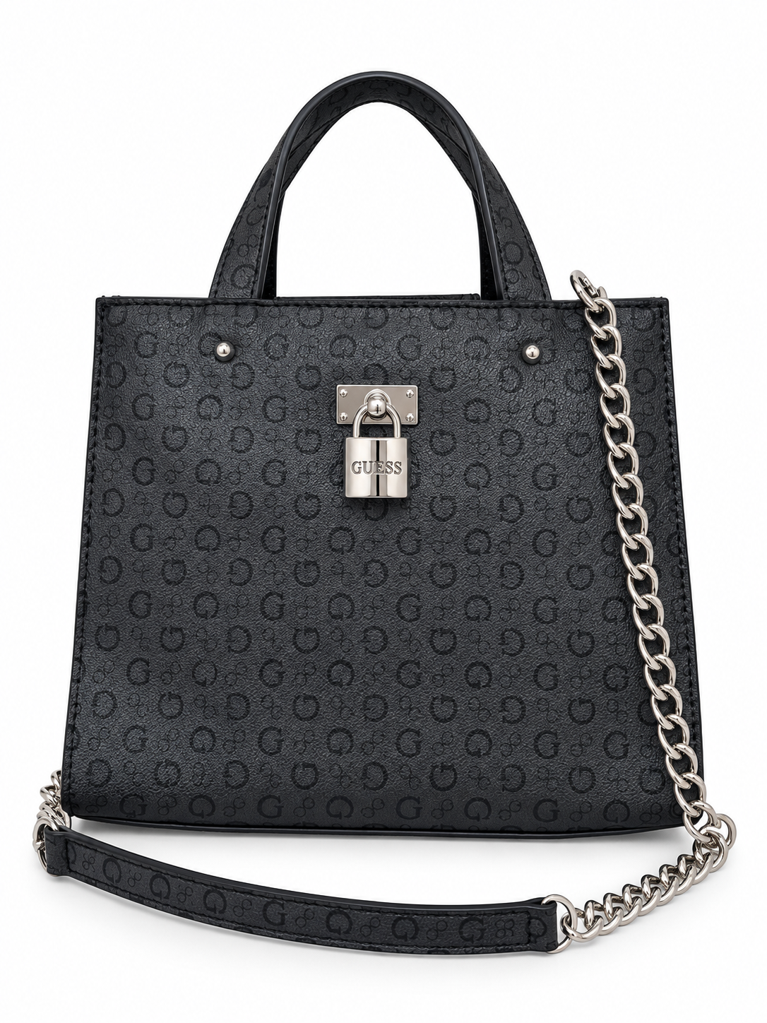 Tote Guess negra candado