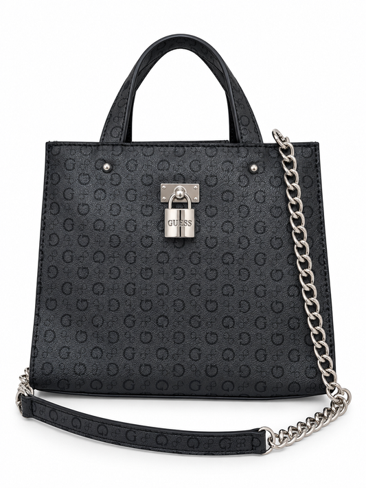 Tote Guess negra candado