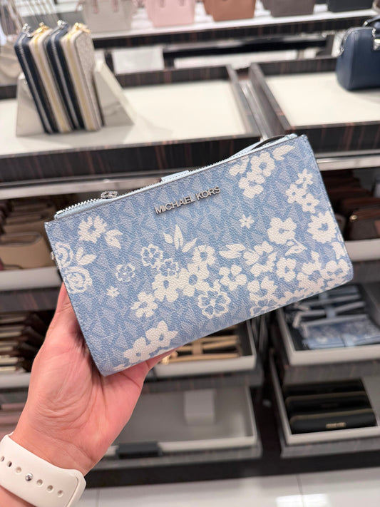 Cartera Doble cierre Michael k pale ocean