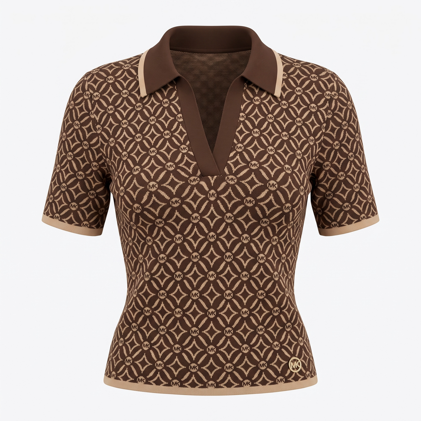 Playera Michael k tipo polo con placa y monogram