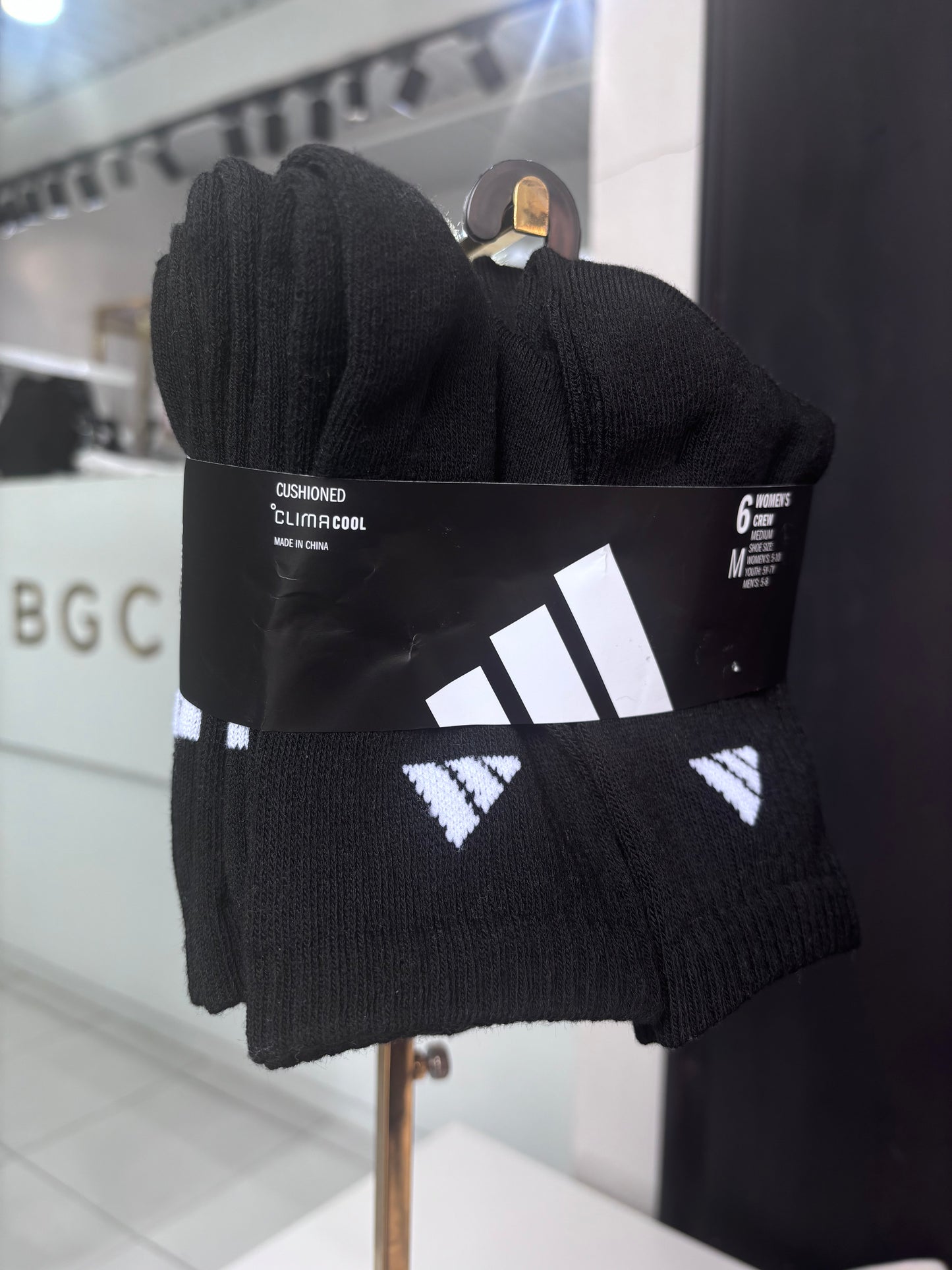 Calcetas Adidas negras largas 6 pares
