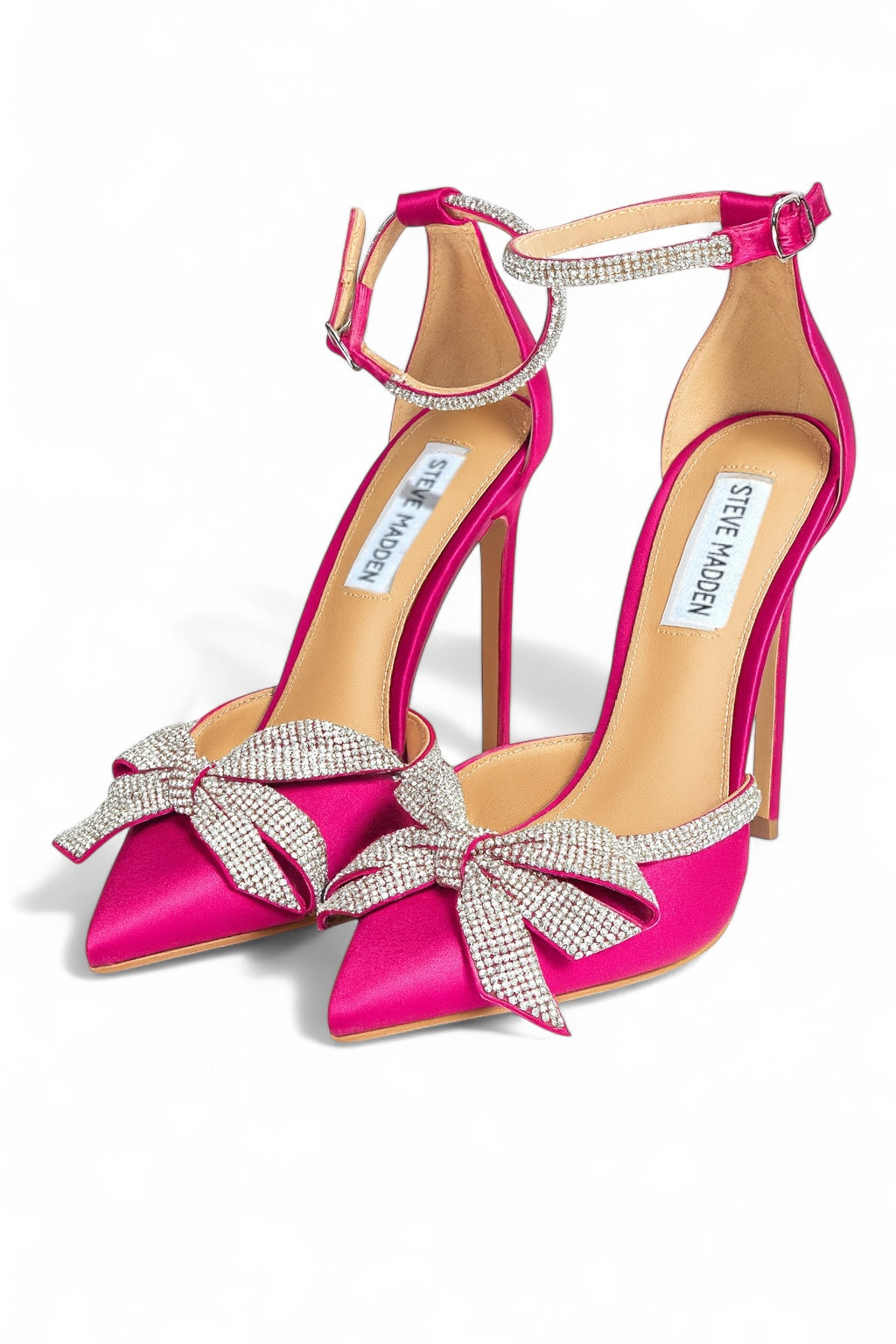 Zapatilla Steve M fucsia con brillos plateados