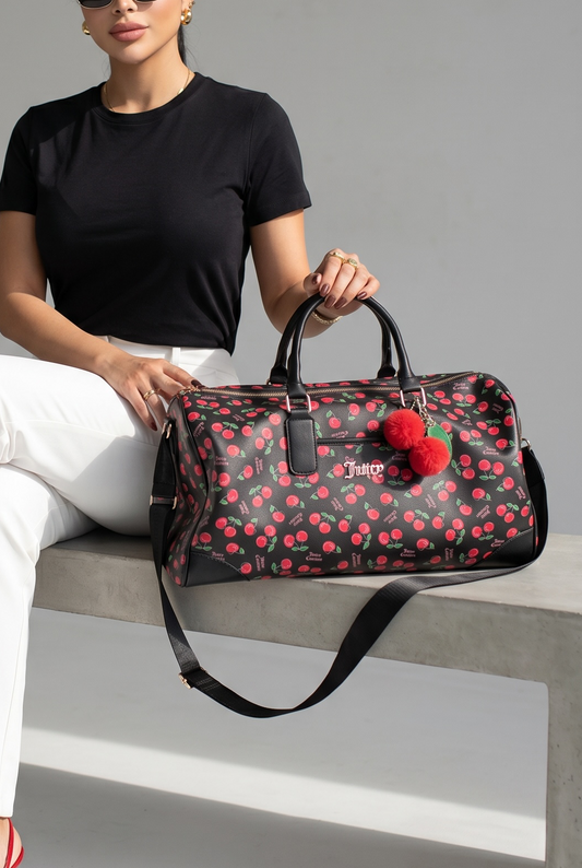 Maleta Juicy Couture black red charry