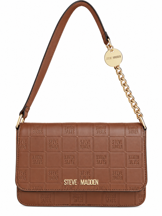 Shoulder Bag Steve Madden café con dorado