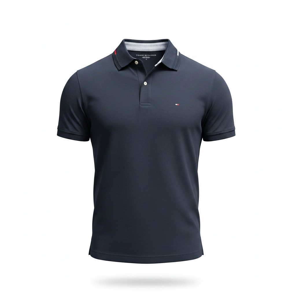 Playera Tommy tipo polo para caballero azul marino