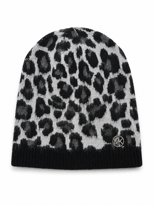 Gorro Michael K negro animal print