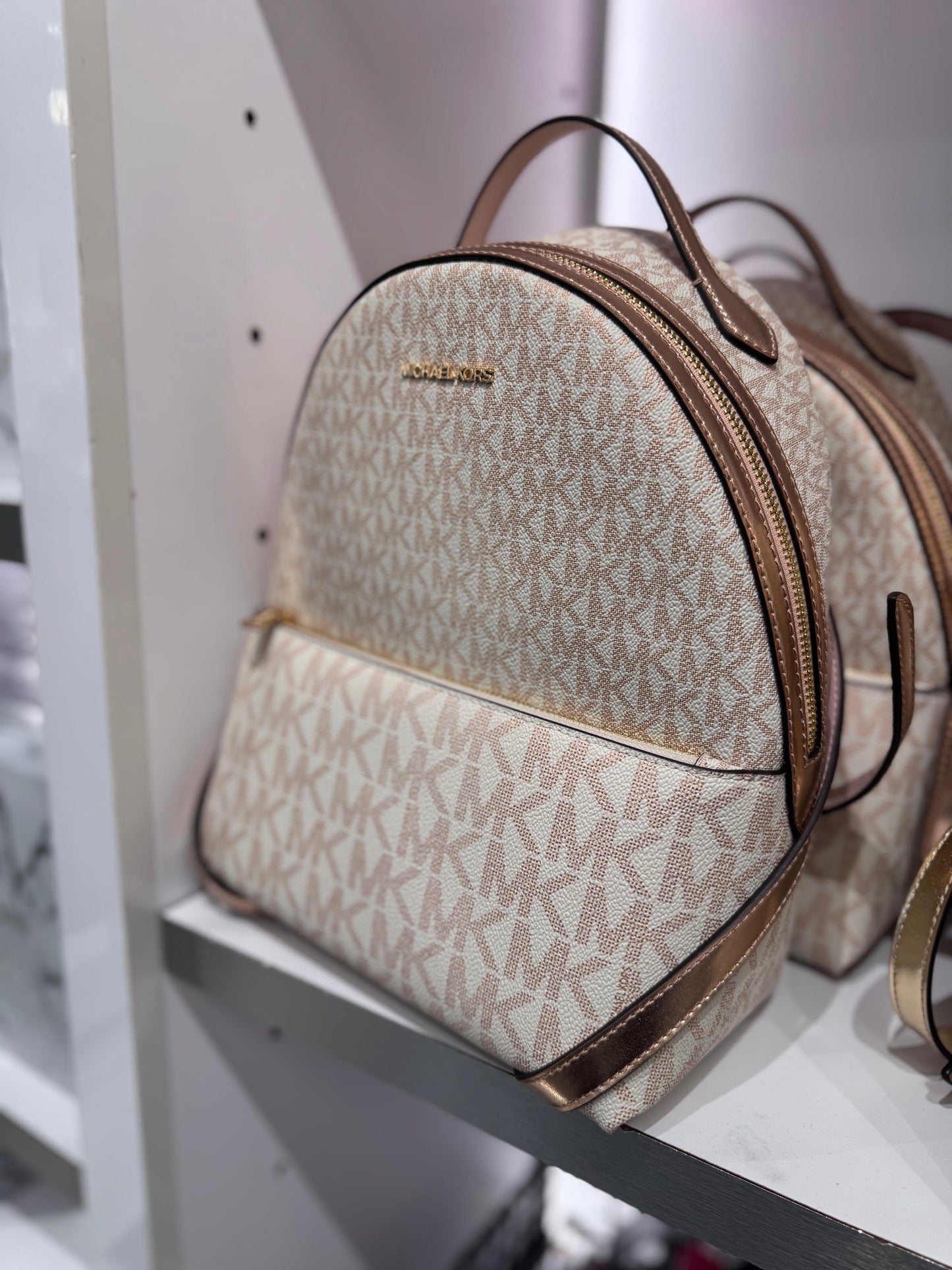 Backpack Michael K rose gold y Vanilla
