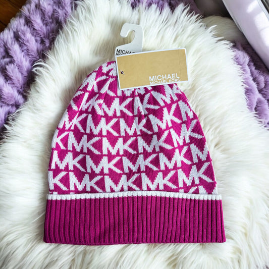 Gorro Michael K fucsia con blanco