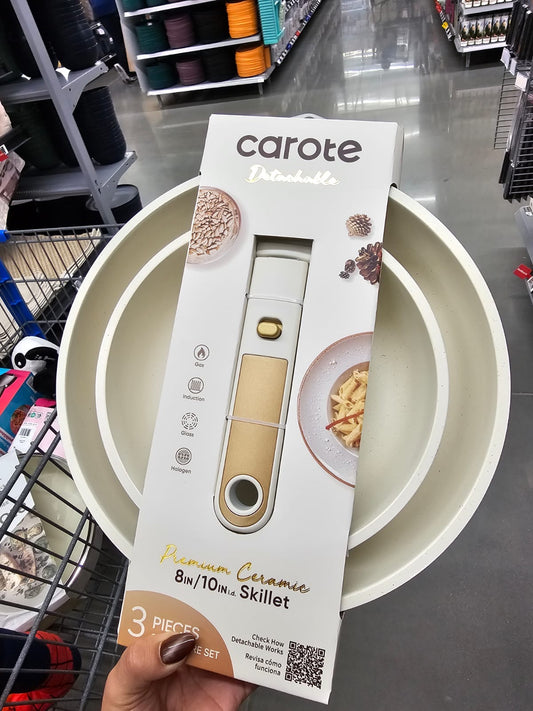 Sartén Carote blanco con mango removible