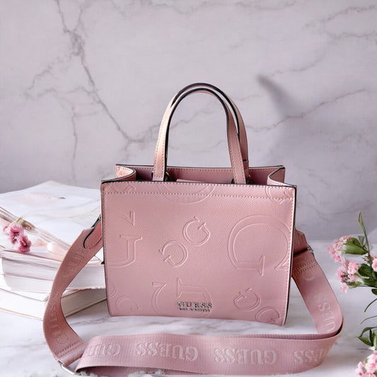 Tote Guess palo de rosa con strap