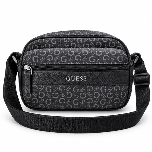 Crossbody Guess negra con monogram