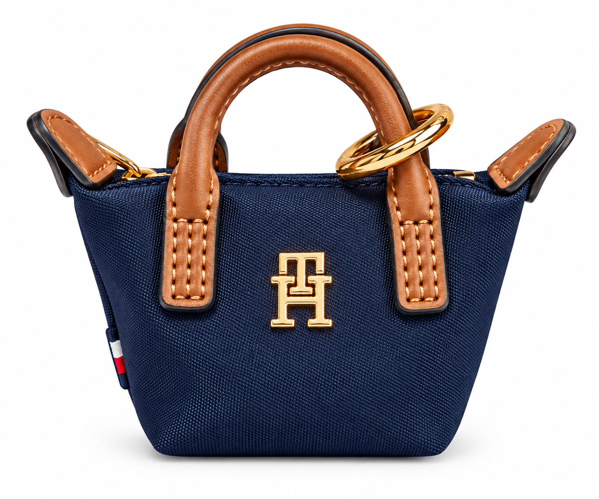 Tote llavero Tommy azul con camel