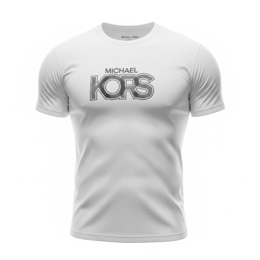 Playera Michael K blanca con letras negras