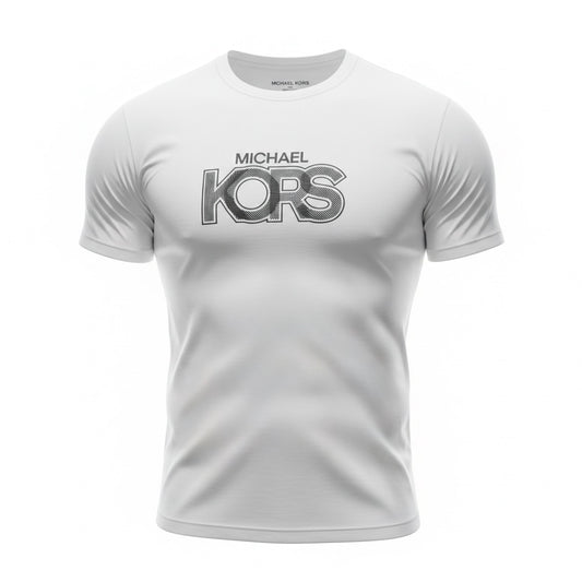 Playera Michael K blanca con letras negras