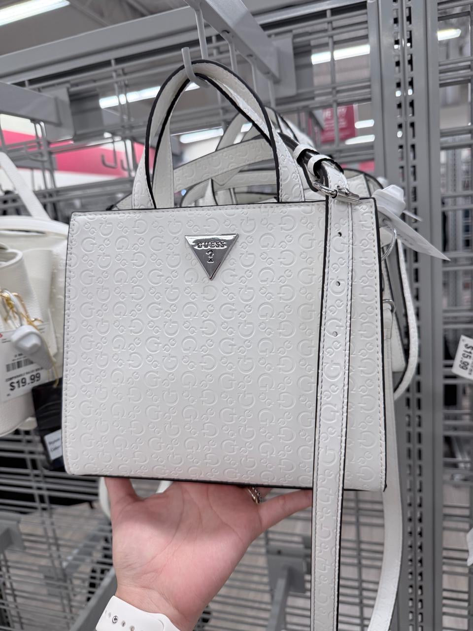 Tote Guess blanca chica
