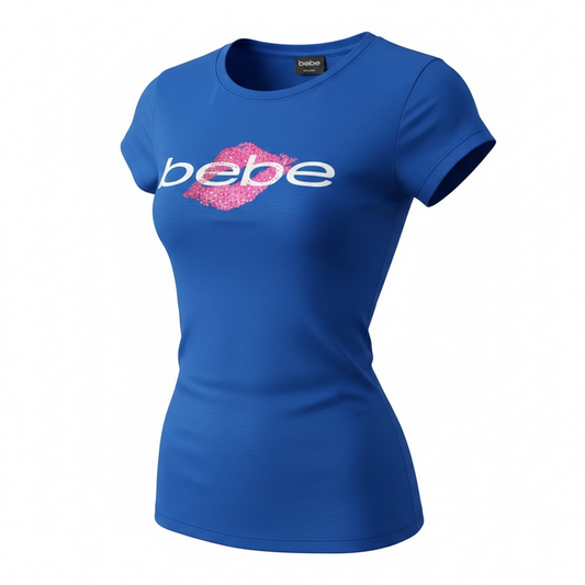 Playera bebé azul marino con brillos