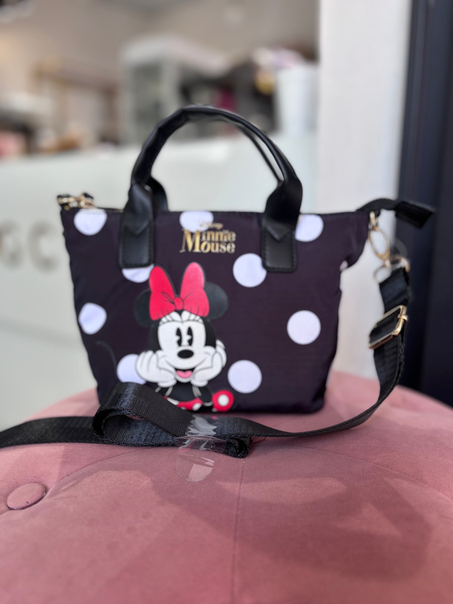 Tote Disney negra de Minnie pequeña