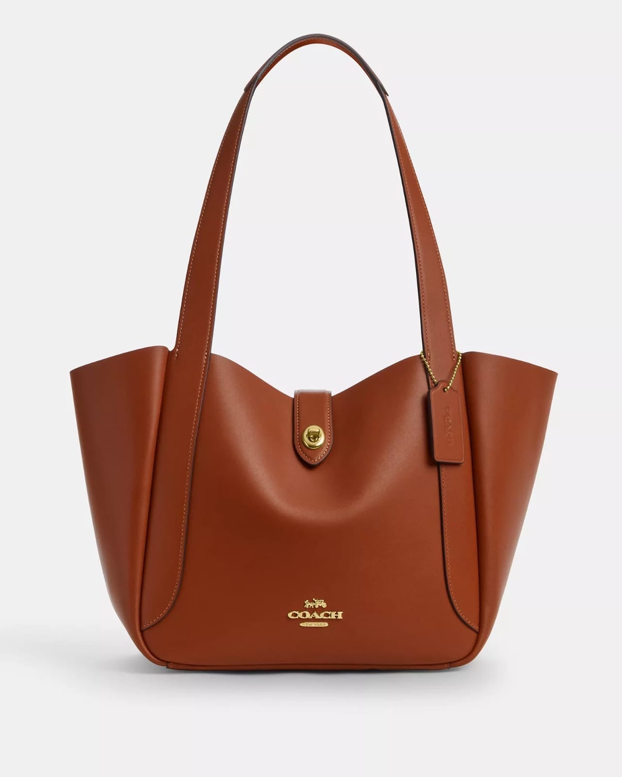 Tote coach camel Hadley turnlock Tote Bag