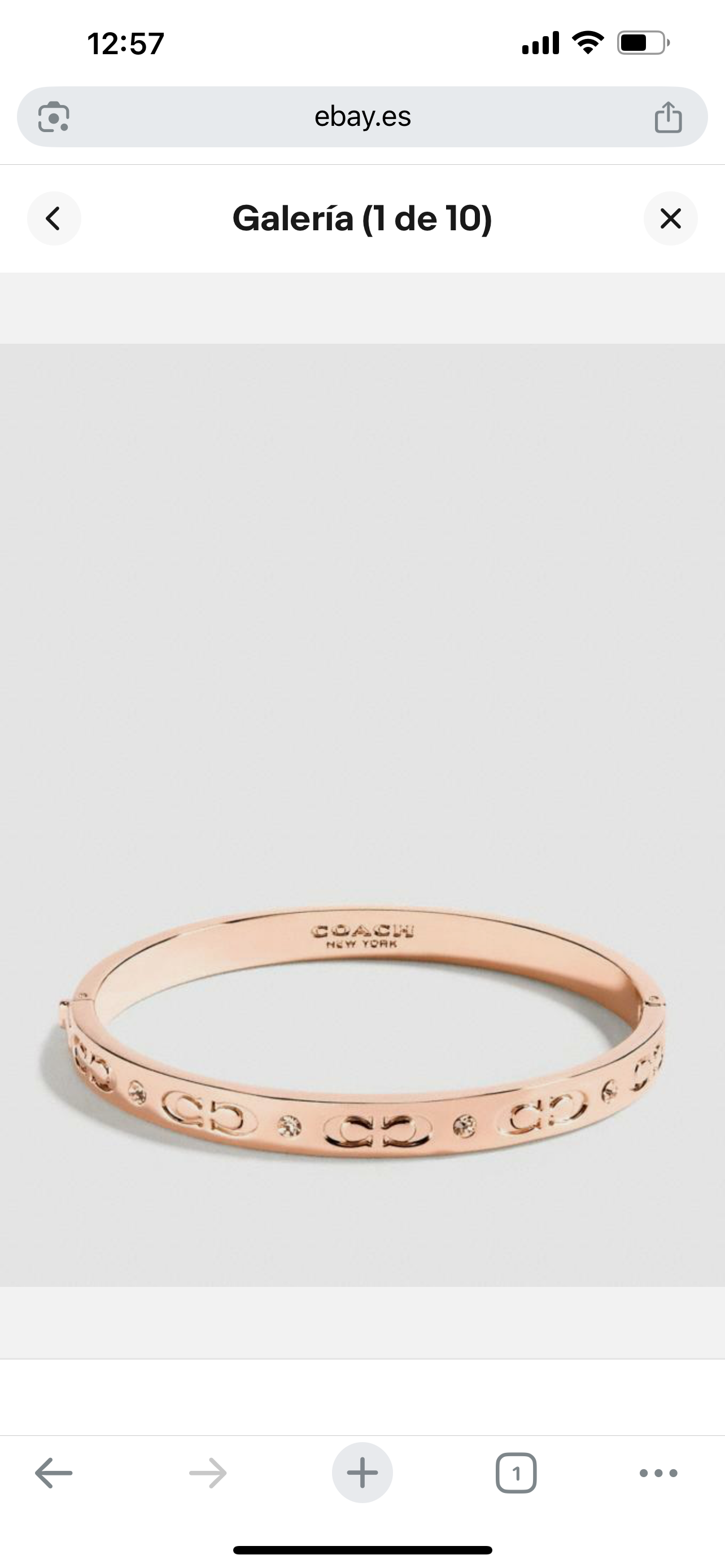 Brazalete Coach rose gold