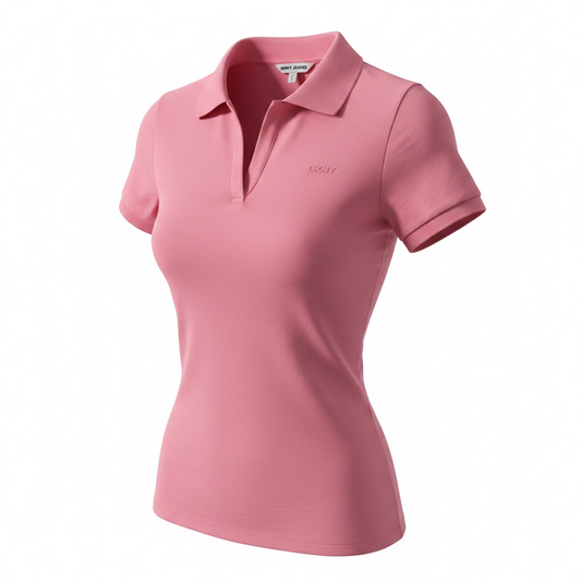 Playera tipo polo DKNY coral
