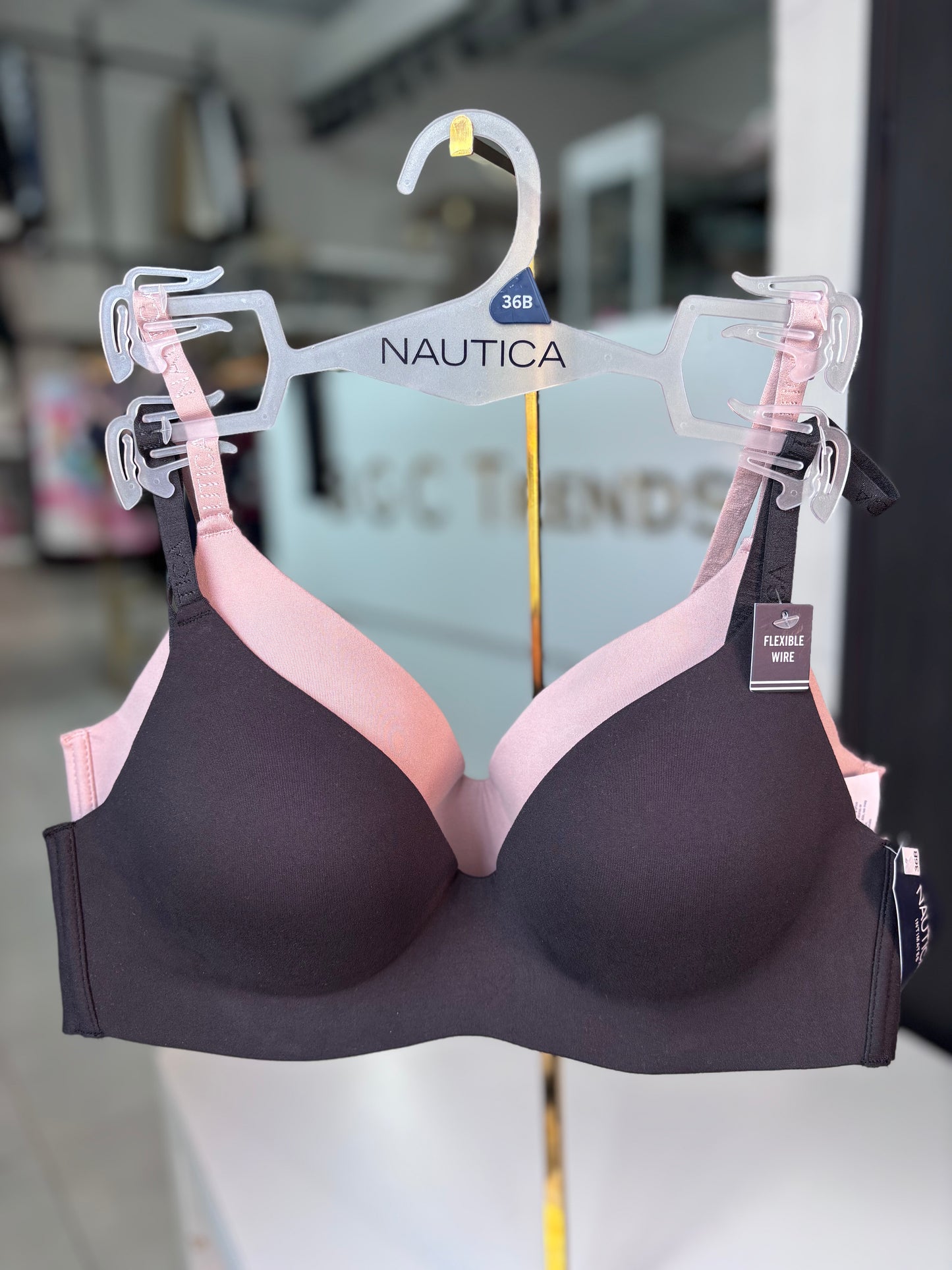 Brasier Náutica 2pz negro y nude si varilla