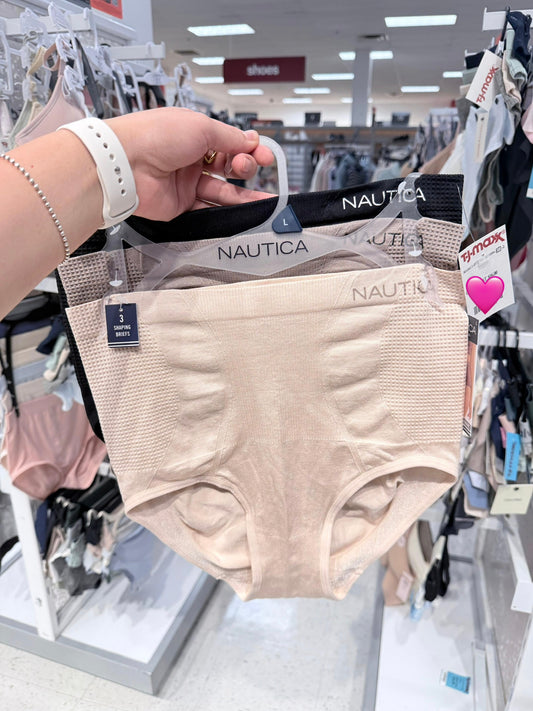 Panties Nautica moldeadoras sin costura 3pz