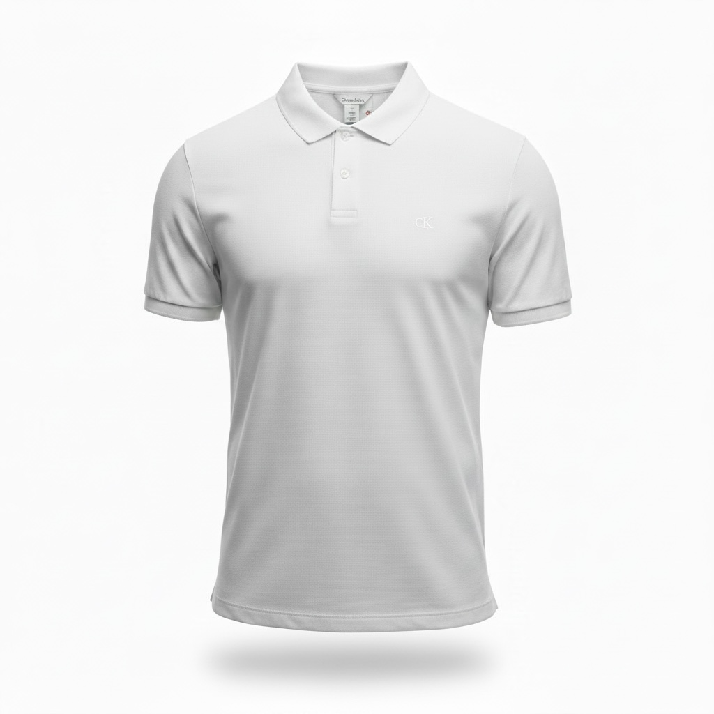 Playera tipo polo Calvin Klein blanca para caballero