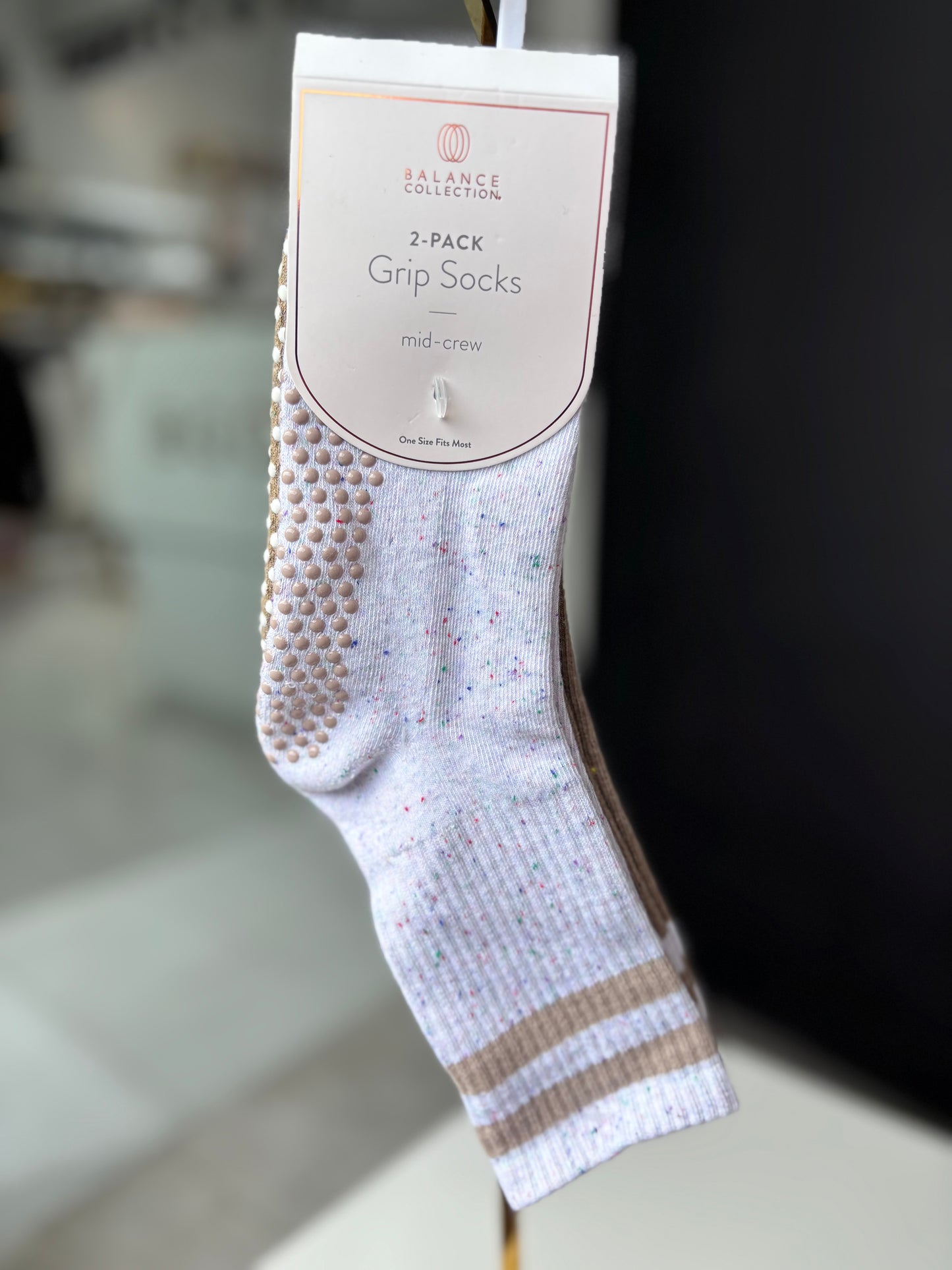 Calcetines con agarre Balance C 2pz café y gris