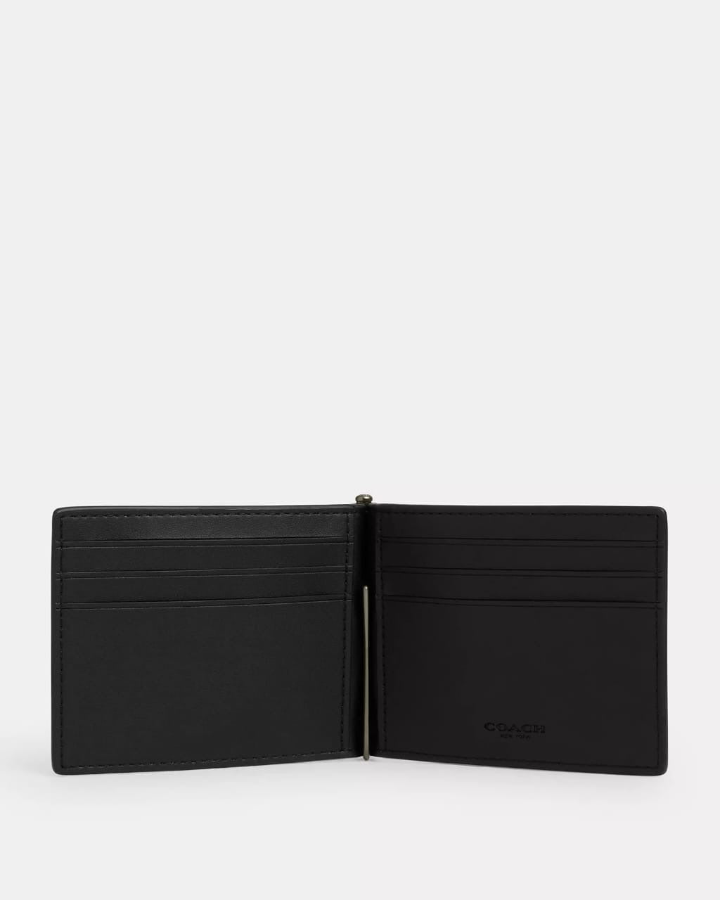 Cartera coach negra con canvas  y clic para caballero