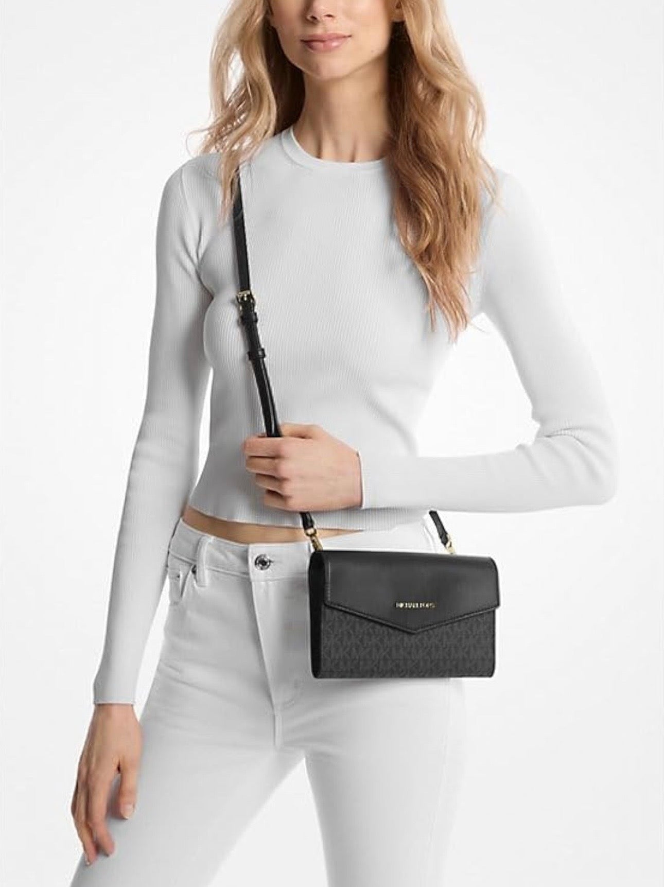 Tote Michael K negra con 2 Crossbody