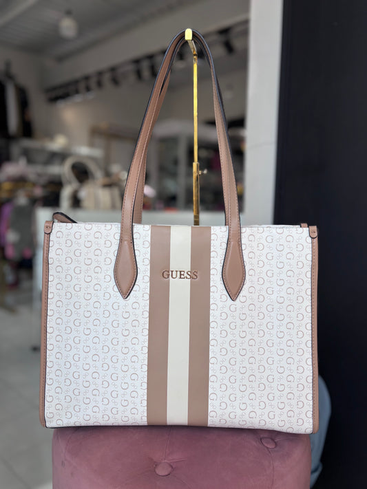 Tote Guess beige y camel