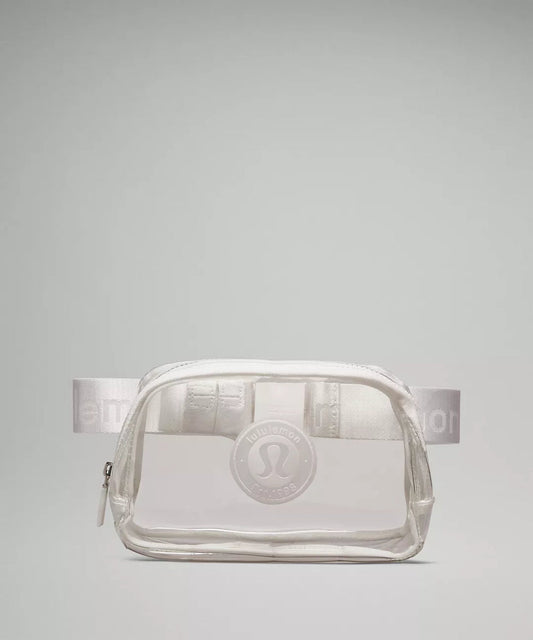 Cangurera Lululemon transparente con blanco