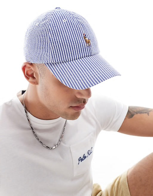 Gorra Polo Ralph L azul con blanco