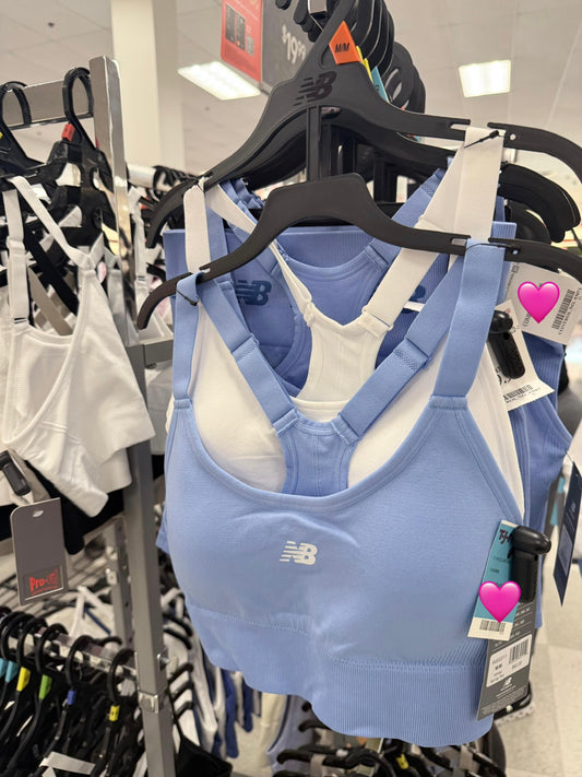 Tops New balance blanco y azul 2 pz