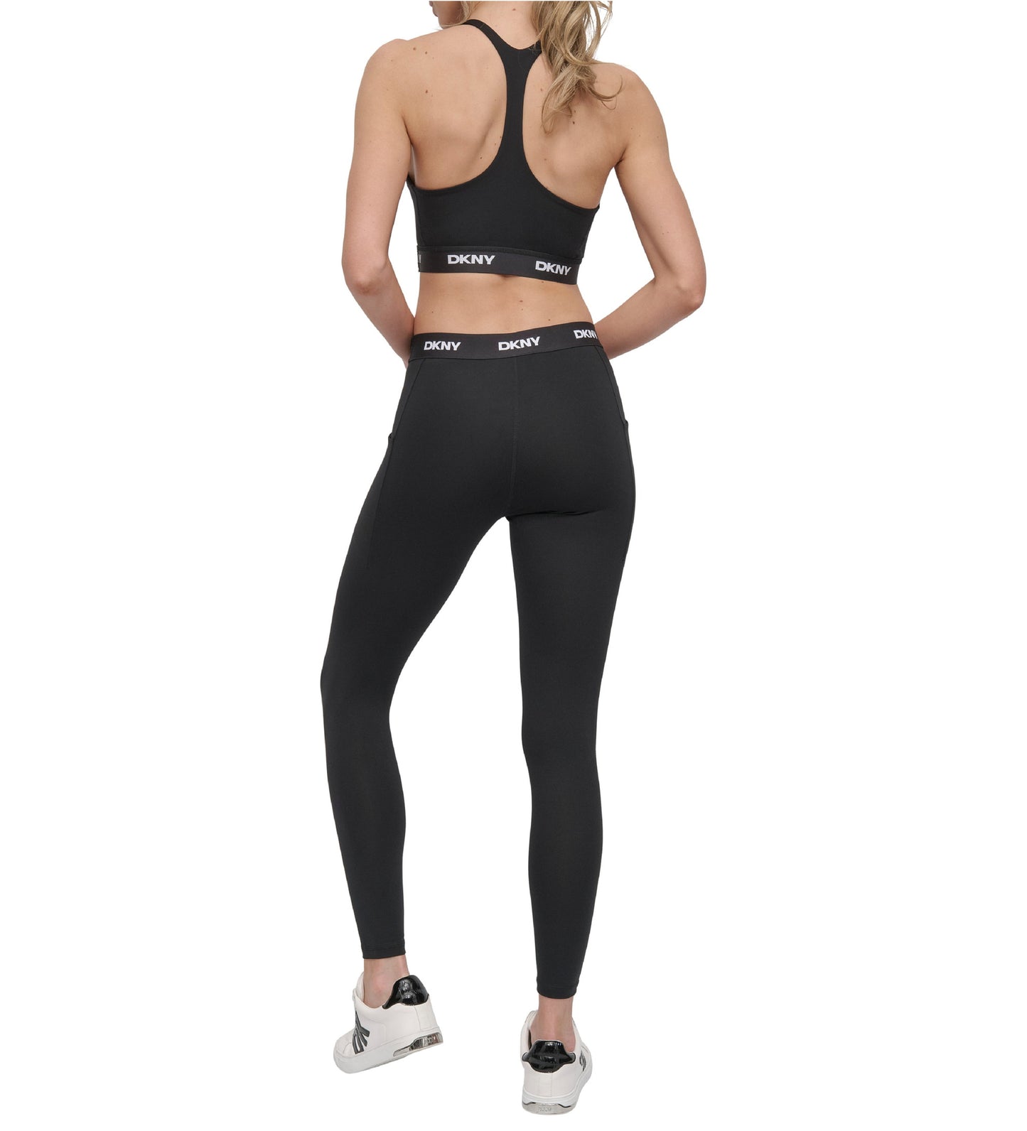 Leggings DKNY negro con letras blancas en resorte