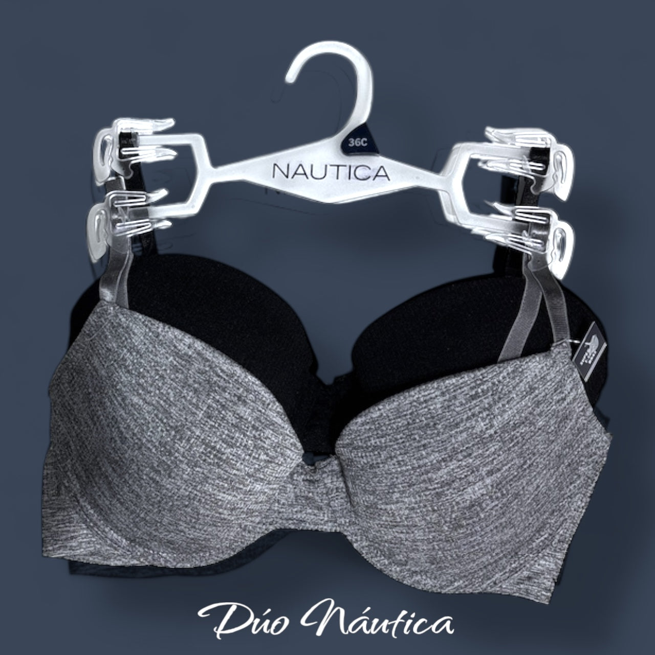 Brasier Náutica gris jaspeado y negro con ligera textura