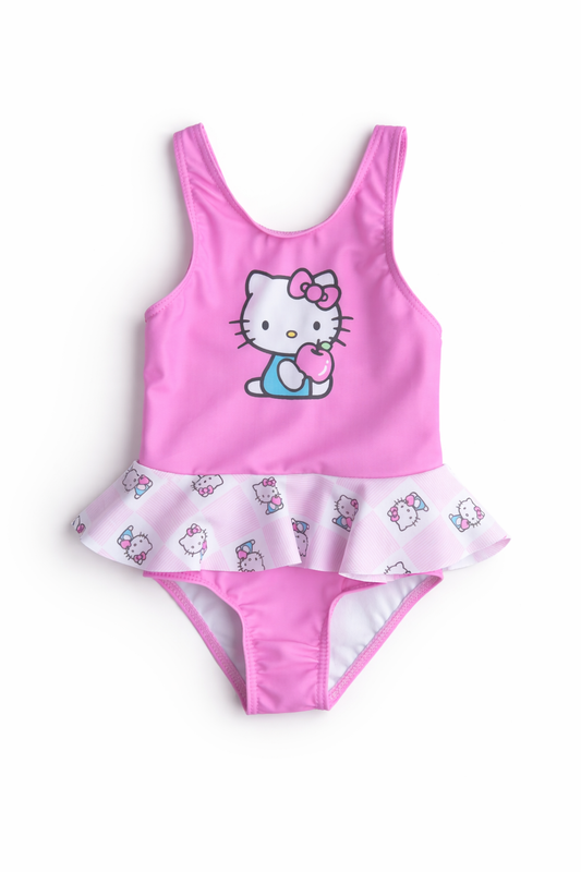 Traje de baño hello Kitty rosa para bebé