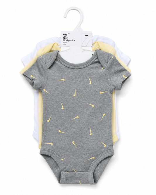 Pañaleros 3 Pack Nike gris,amarillo y blanco
