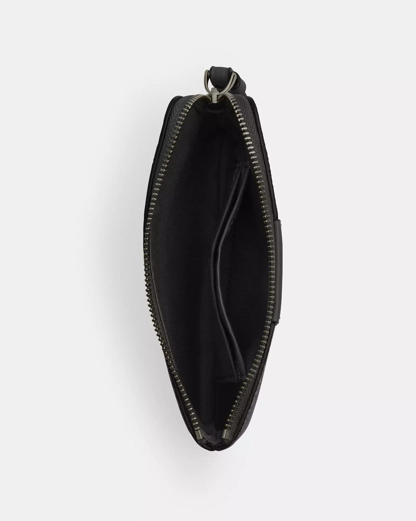 Muñequera Coach negra, monogram y strap