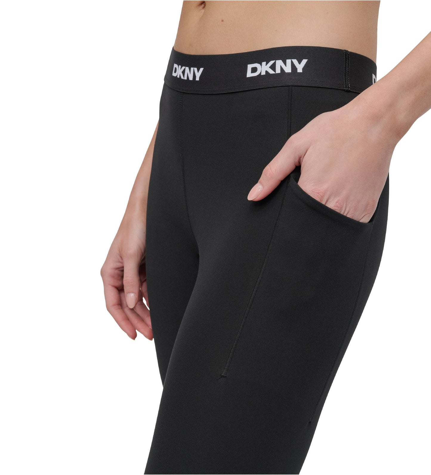 Leggings DKNY negro con letras blancas en resorte