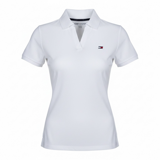 Playera Tommy h tipo polo blanca sport