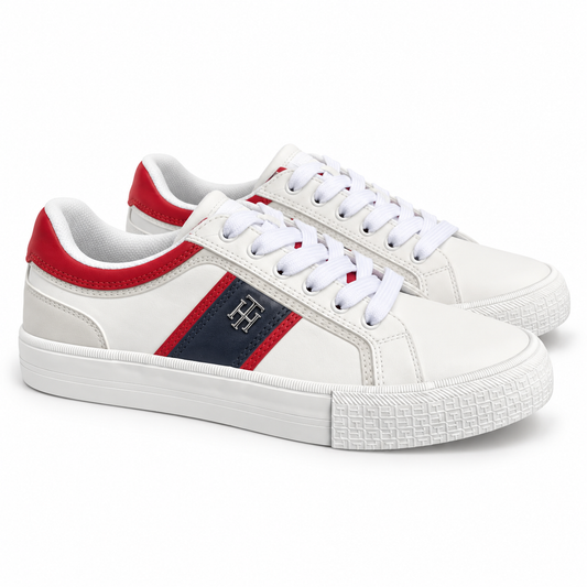 Tenis Tommy H franja azul y rojo talla 24