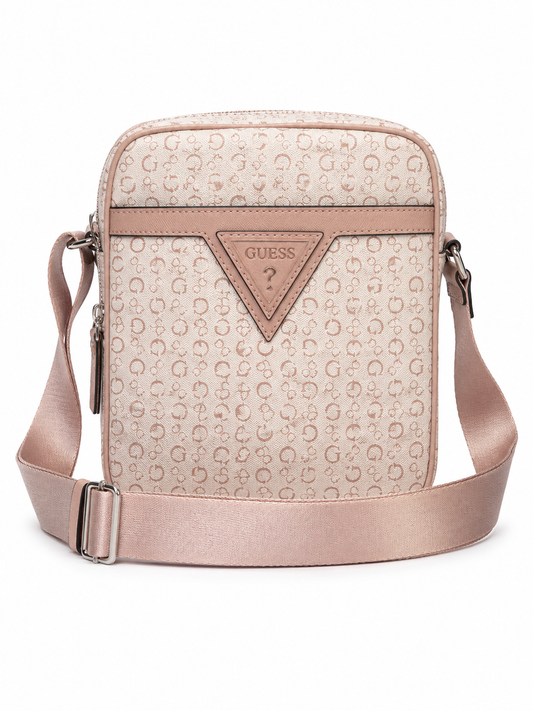 Crossbody Guess rosa con monogram