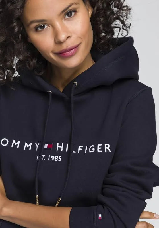 Sudadera Tommy H azul marino con letras bardadas