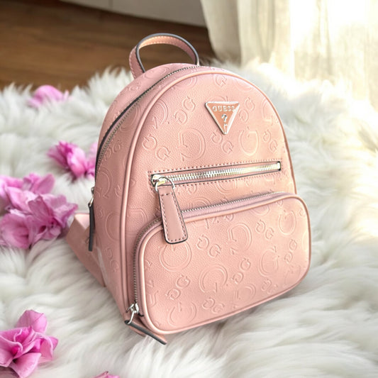 Backpack Guess palo de rosa con placa